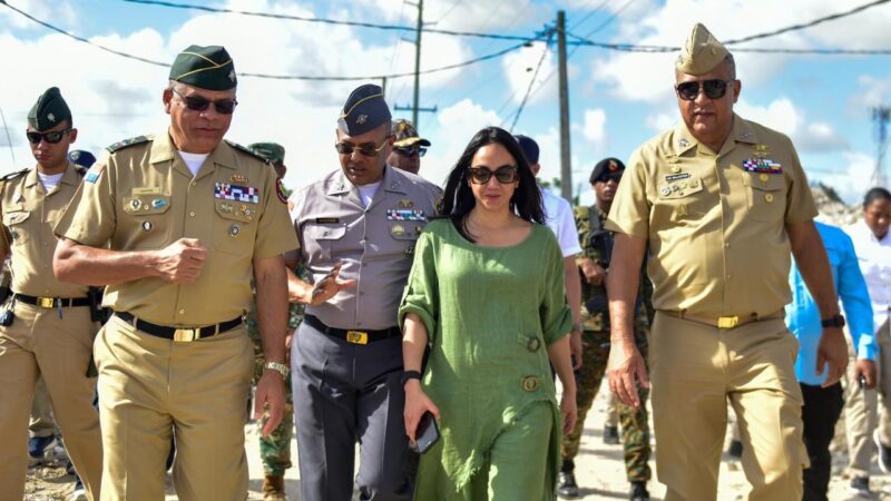 Ministros de Interior y Policía y de Defensa junto a directores de Migración y Policía Nacional, supervisan acciones de control en Matamosquito
