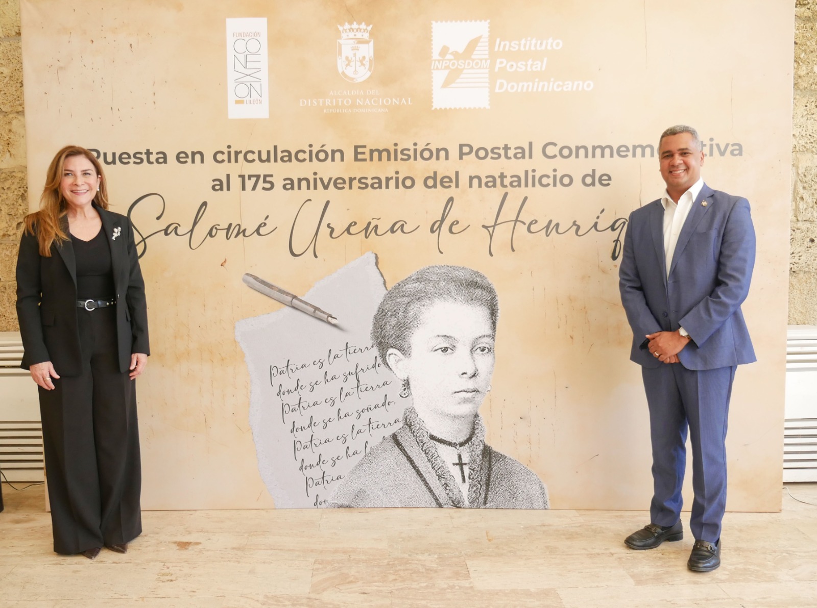 INPOSDOM y Alcaldía del Distrito Nacional rinden homenaje histórico a Salomé Ureña con emisión postal conmemorativa